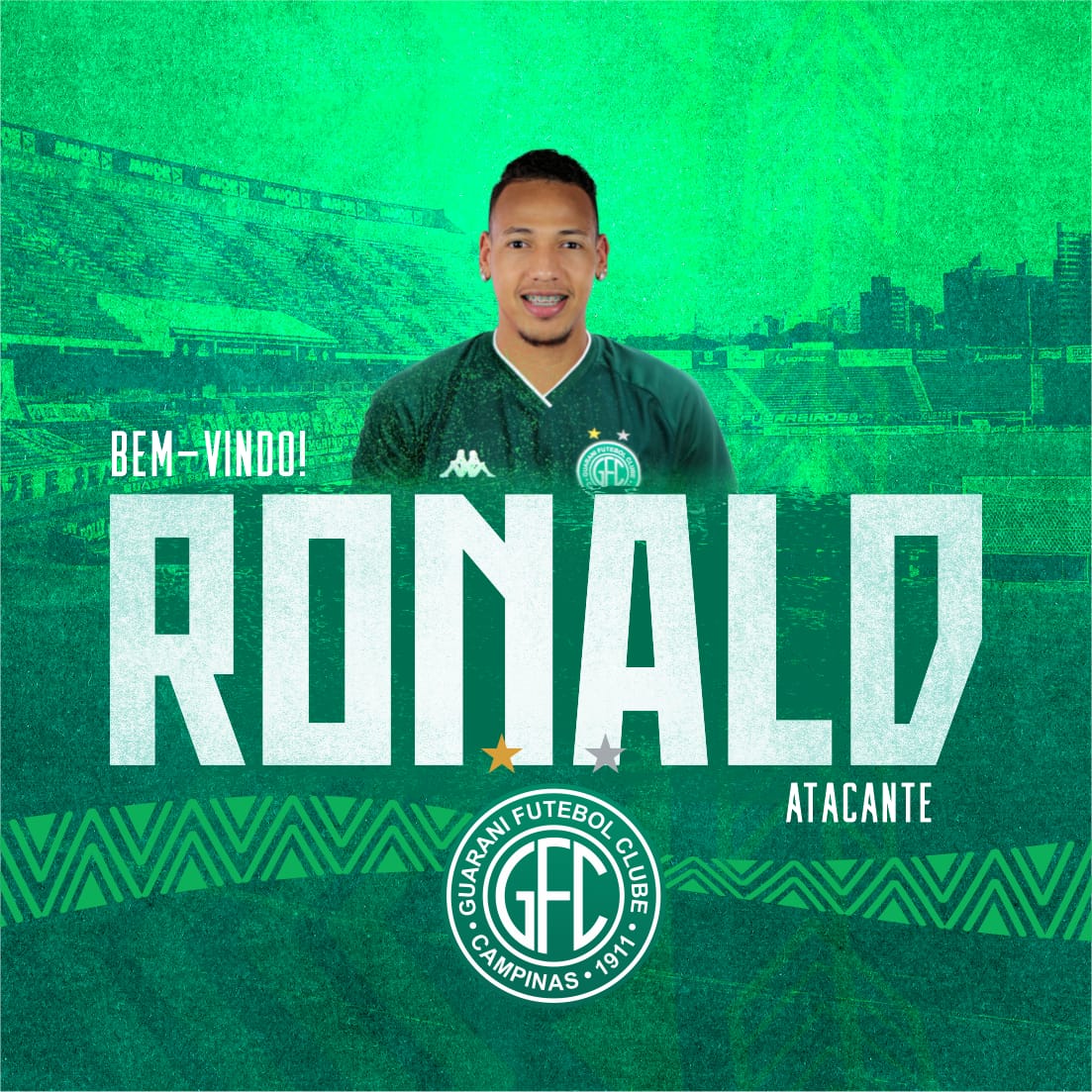 Guarani confirma Ronald como décimo reforço para a temporada de 2022