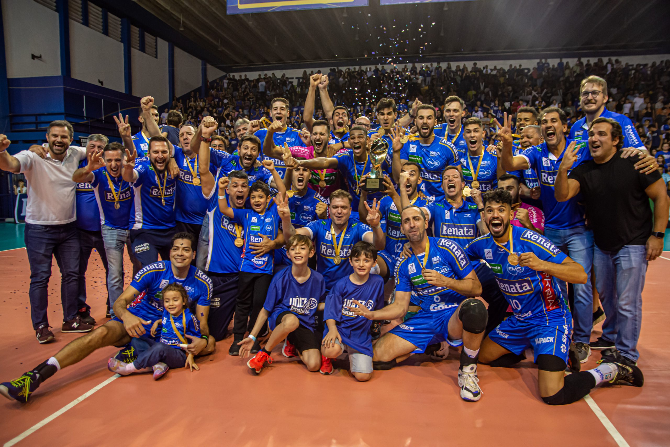 Vôlei Renata vence Sesi no Taquaral e conquista tricampeonato Paulista