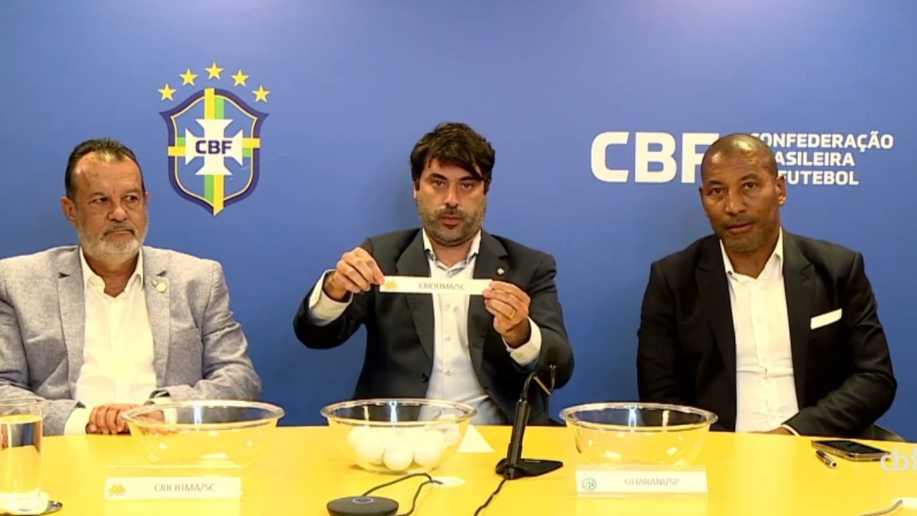 CBF realiza sorteio e Criciúma fica com a vaga na Copa do Brasil