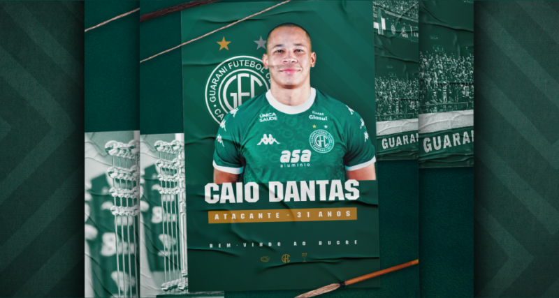 Guarani: Caio Dantas é oficializado como reforço