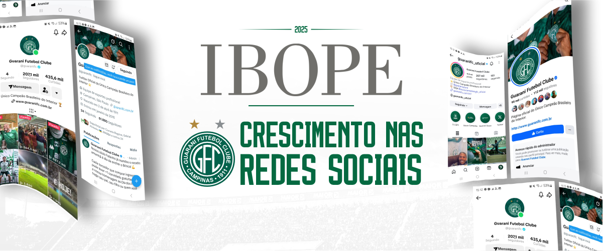 Guarani: clube destaca em crescimento das redes sociais entre times brasileiros