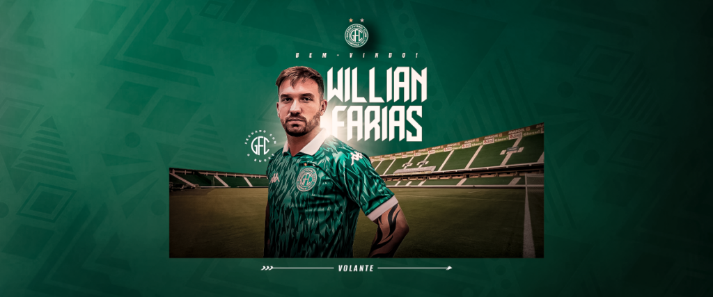 Guarani: Willian Farias é o quarto reforço anunciado para 2026