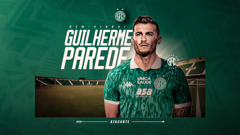 Guarani: Guilherme Parede é oficializado pela diretoria como primeiro reforço