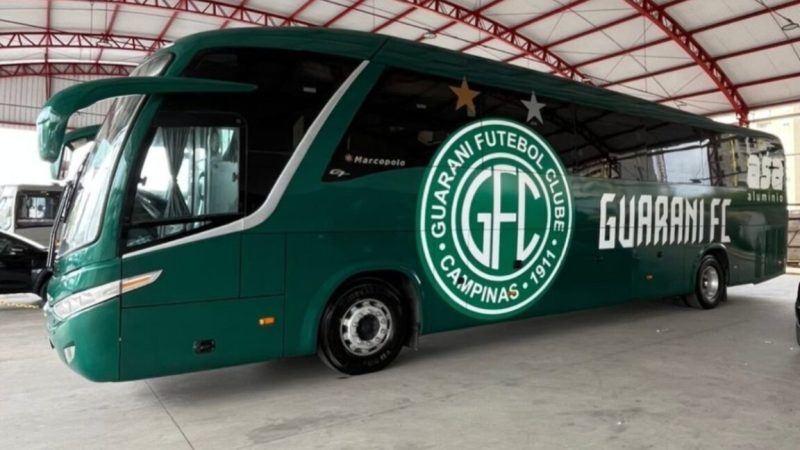 Guarani: ônibus do futebol profissional é repaginado; veja como ficou