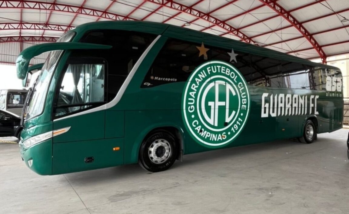 Guarani: ônibus do futebol profissional é repaginado; veja como ficou