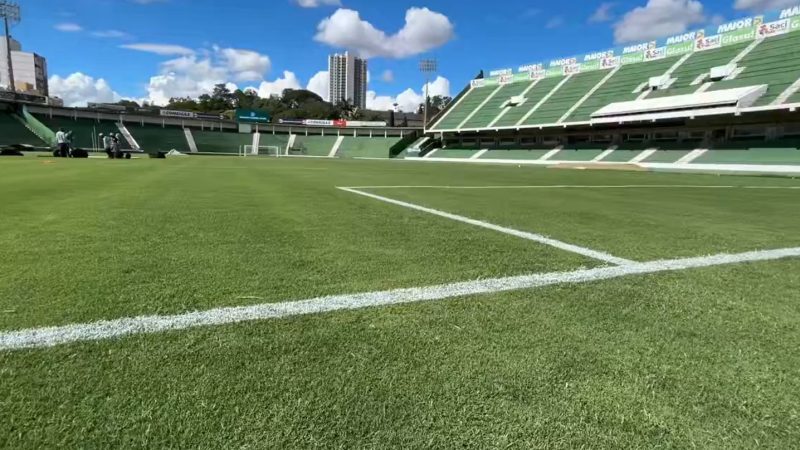 Guarani: elenco faz reconhecimento no novo gramado e afina detalhes para sábado